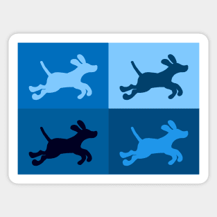 Blue Dog Pattern Sticker